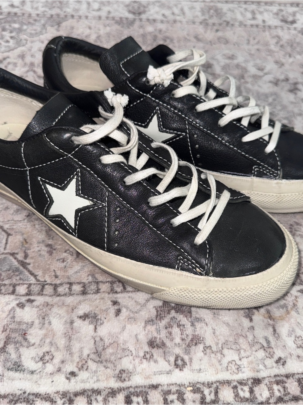 Converse x John Varvatos One Star Low Black Turtledove Men’s 7 Leather 145368C